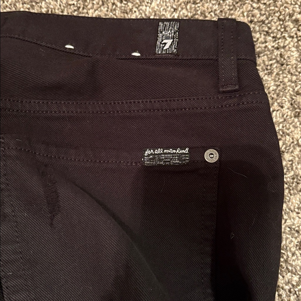 7 for all mankind Sz 27 Black Distressed Jeans - Picture 4 of 5